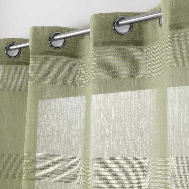 Paris Prix Rideau Voilage à Œillets Ajourela 140x280cm Kaki 4 Paris Prix Rideau Voilage à Œillets Ajourela 140x280cm Kaki – Image 2