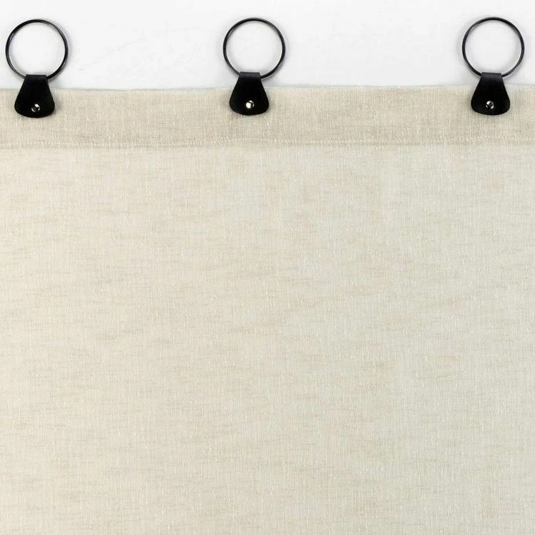 Paris Prix Rideau Voilage à Anneaux Linka 140x280cm Naturel 5 Paris Prix Rideau Voilage à Anneaux Linka 140x280cm Naturel – Image 3