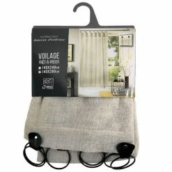 Paris Prix Rideau Voilage à Anneaux Linka 140x280cm Naturel 11 Paris Prix Rideau Voilage à Anneaux Linka 140x280cm Naturel -Auchan Boutique B2CD 2522