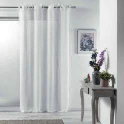 Paris Prix Rideau Voilage à Nouettes Charlotte 140x240cm Blanc -Auchan Boutique B2CD 2526