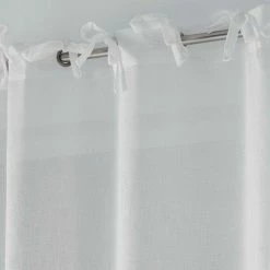 Paris Prix Rideau Voilage à Nouettes Charlotte 140x240cm Blanc -Auchan Boutique B2CD 2527