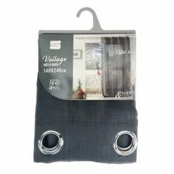 Paris Prix Rideau Voilage à Œillets Zazy 140x240cm Anthracite -Auchan Boutique B2CD 2535