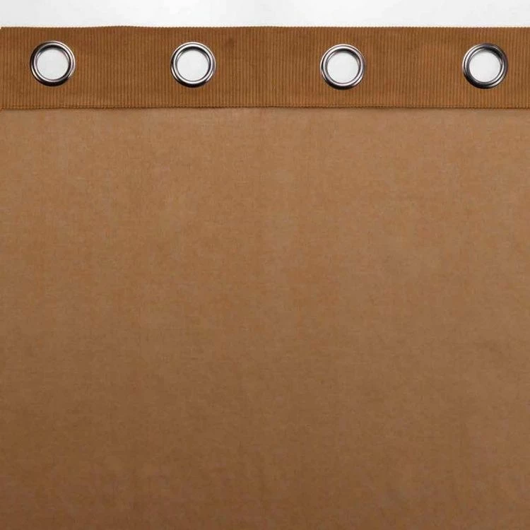 Paris Prix Rideau Voilage à Œillets Casual 140x240cm Camel 5 Paris Prix Rideau Voilage à Œillets Casual 140x240cm Camel – Image 3