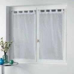 Paris Prix Paire De Voilages Orion 60x90cm Blanc