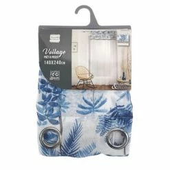 Paris Prix Rideau Voilage Imprimé Amazonia 140x240cm Bleu -Auchan Boutique B2CD 2567