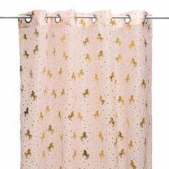 ATMOSPHERA Voilage à œillets 140x250 Cm Licorne Rose