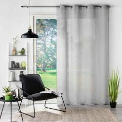 Paris Prix Rideau Voilage à Œillets Soane 140x240cm Gris 8 Paris Prix Rideau Voilage à Œillets Soane 140x240cm Gris -Auchan Boutique B2CD 2593