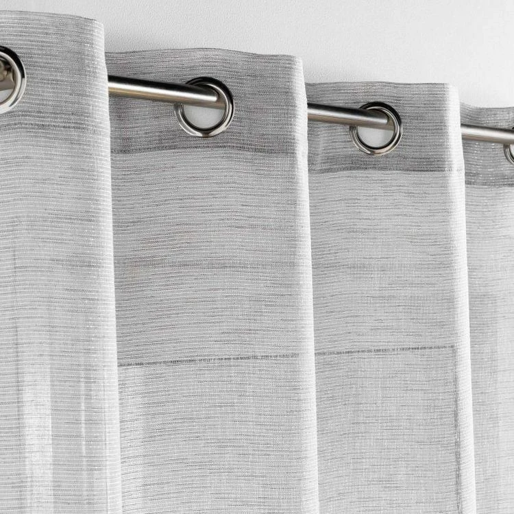 Paris Prix Rideau Voilages à Œillets Sunline 140x240cm Gris & Argent 4 Paris Prix Rideau Voilages à Œillets Sunline 140x240cm Gris & Argent – Image 2