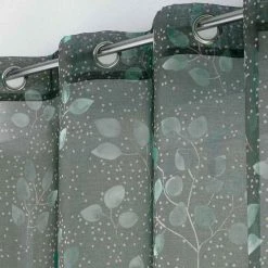 Paris Prix Rideau Voilage à Œillets Antalya 140x240cm Kaki -Auchan Boutique B2CD 2610