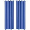 VIDAXL Rideau Avec œillets Metalliques 2 Pcs 135 X 245 Cm Bleu -Auchan Boutique B2CD 262