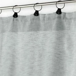 Paris Prix Rideau Voilage à Anneaux Linka 140x240cm Gris -Auchan Boutique B2CD 2621