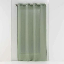 Paris Prix Rideau Voilage à Œillets Sandra 140x280cm Kaki