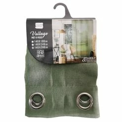 Paris Prix Rideau Voilage à Œillets Sandra 140x280cm Kaki -Auchan Boutique B2CD 2628