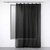 Paris Prix Rideau Voilage à Anneaux Linka 140x280cm Noir