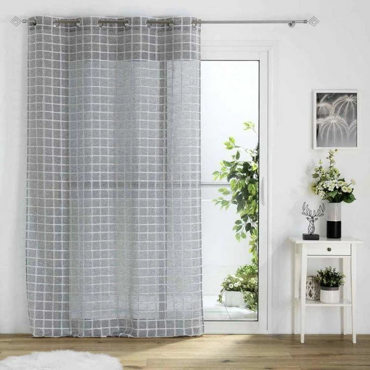 Paris Prix Rideau Voilage à Œillets Karrona 140x240cm Anthracite 7 Paris Prix Rideau Voilage à Œillets Karrona 140x240cm Anthracite – Image 5