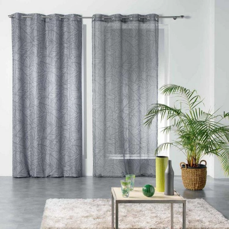 Paris Prix Rideau Voilage à Œillets Galip 140x240cm Anthracite 5 Paris Prix Rideau Voilage à Œillets Galip 140x240cm Anthracite – Image 3