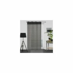 Soleil D'ocre Voile à Oeillet En Coton 135x250 Cm KHEOPS Noir