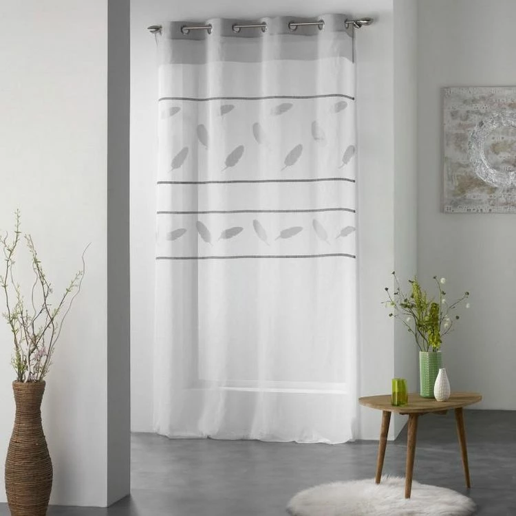 Paris Prix Rideau Voilage Teora 140x260cm Gris 3 Paris Prix Rideau Voilage Teora 140x260cm Gris