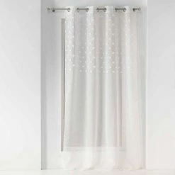 Paris Prix Rideau Voilage à Œillets Mélusine 140x240cm Blanc