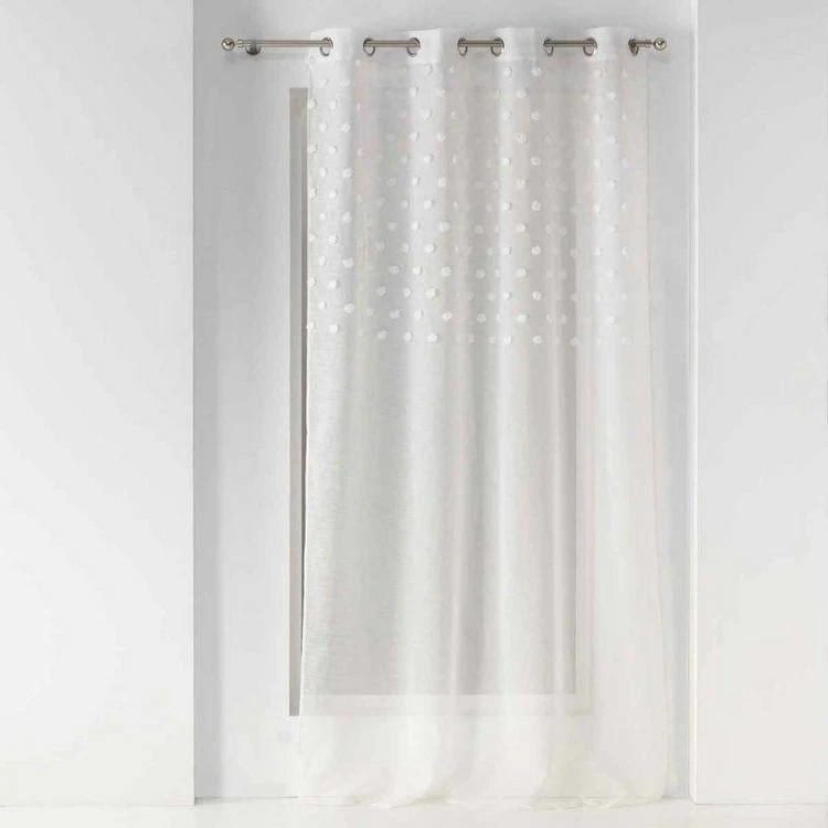 Paris Prix Rideau Voilage à Œillets Mélusine 140x240cm Blanc 3 Paris Prix Rideau Voilage à Œillets Mélusine 140x240cm Blanc