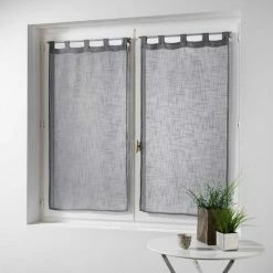 Paris Prix Paire De Voilages Haltona 60x160cm Gris
