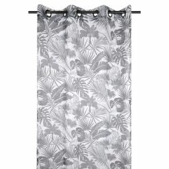 Lovely Casa Voilage à œillets 135x260 Cm Brasil Noir