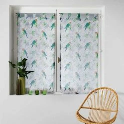 Paris Prix Paire De Voilages Papagayo 45x90cm Vert
