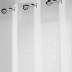 Paris Prix Rideau Voilage à Œillets Soline 140x280cm Blanc -Auchan Boutique B2CD 2705