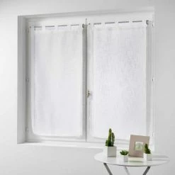 Paris Prix Paire De Voilages Haltona 60x90cm Blanc