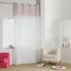 Paris Prix Rideau Voilage à Œillets Minnie 140x240cm Rose -Auchan Boutique B2CD 2728