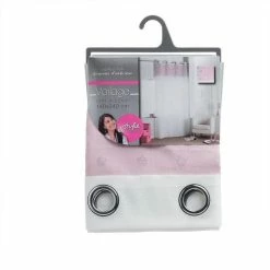 Paris Prix Rideau Voilage à Œillets Minnie 140x240cm Rose -Auchan Boutique B2CD 2730
