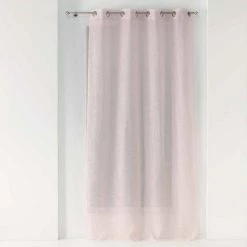 Paris Prix Rideau Voilage à Œillets Zazy 140x240cm Rose