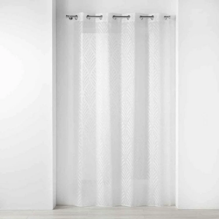 Paris Prix Rideau Voilage à Œillets Poesia 140x280cm Blanc 3 Paris Prix Rideau Voilage à Œillets Poesia 140x280cm Blanc