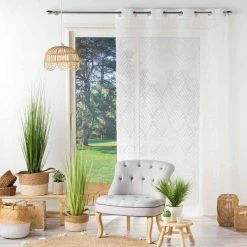 Paris Prix Rideau Voilage à Œillets Poesia 140x280cm Blanc 11 Paris Prix Rideau Voilage à Œillets Poesia 140x280cm Blanc -Auchan Boutique B2CD 2750