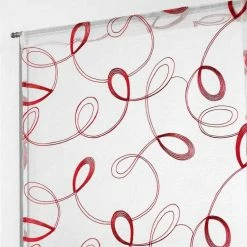Paris Prix Paire De Voilages Hoops 60x90cm Rouge -Auchan Boutique B2CD 2758