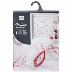 Paris Prix Paire De Voilages Hoops 60x90cm Rouge -Auchan Boutique B2CD 2760