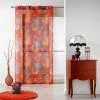 Paris Prix Rideau Voilage à Œillets Fantasia 140x280cm Orange -Auchan Boutique B2CD 2763