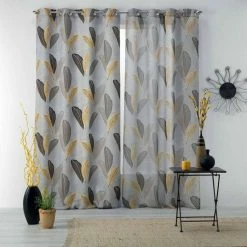 Paris Prix Rideau Voilage à Œillets Tounsy 140x240cm Gris 7 Paris Prix Rideau Voilage à Œillets Tounsy 140x240cm Gris -Auchan Boutique B2CD 2767