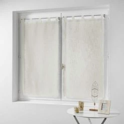 Paris Prix Paire De Voilages Haltona 60x90cm Naturel
