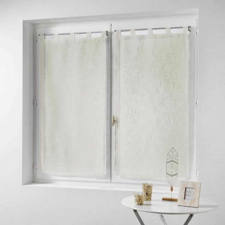 Paris Prix Paire De Voilages Haltona 60x90cm Naturel 3 Paris Prix Paire De Voilages Haltona 60x90cm Naturel