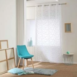 Paris Prix Rideau Voilage à Œillets Mineria 140x240cm Vert Menthe