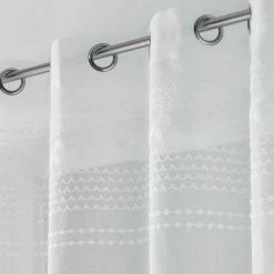 Paris Prix Rideau Voilage à Œillets Valy 140x240cm Blanc -Auchan Boutique B2CD 2781