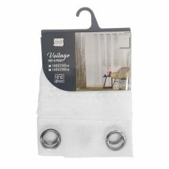 Paris Prix Rideau Voilage à Œillets Valy 140x240cm Blanc -Auchan Boutique B2CD 2782