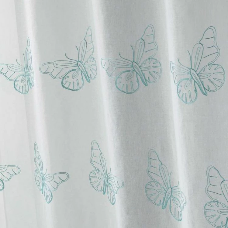 Paris Prix Rideau Voilage Papillona 140x240cm Bleu 4 Paris Prix Rideau Voilage Papillona 140x240cm Bleu – Image 2