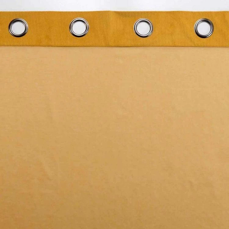 Paris Prix Rideau Voilage à Œillets Casual 140x240cm Ocre 5 Paris Prix Rideau Voilage à Œillets Casual 140x240cm Ocre – Image 3