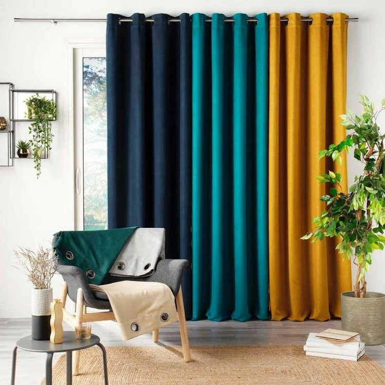 Paris Prix Rideau à Œillets Sultane 140x240cm Bleu Marine 5 Paris Prix Rideau à Œillets Sultane 140x240cm Bleu Marine – Image 3