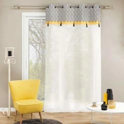 Paris Prix Rideau Voilage à Œillets Neo Casa 140x280cm Blanc 7 Paris Prix Rideau Voilage à Œillets Neo Casa 140x280cm Blanc -Auchan Boutique B2CD 2803