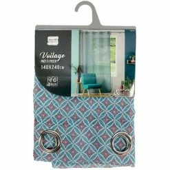 Paris Prix Rideau Voilage à Œillets Havana 140x240cm Menthe -Auchan Boutique B2CD 2807