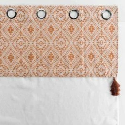 Paris Prix Rideau Voilage à Œillets Samira 140x240cm Terracotta -Auchan Boutique B2CD 2821