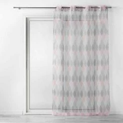 Paris Prix Rideau Voilage à Œillets Winter Green 140x240cm Rose